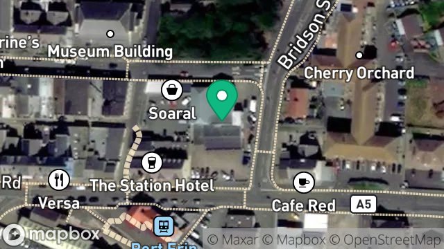 Map showing FRANKLINS, THE SHOWROOM, STATION ROAD, PORT ERIN, ISLE OF MAN, IM9 6AE