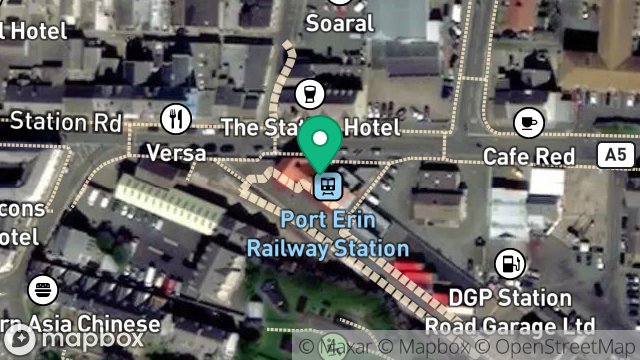 Map showing RAILWAY STATION, STATION ROAD, PORT ERIN, ISLE OF MAN, IM9 6AD