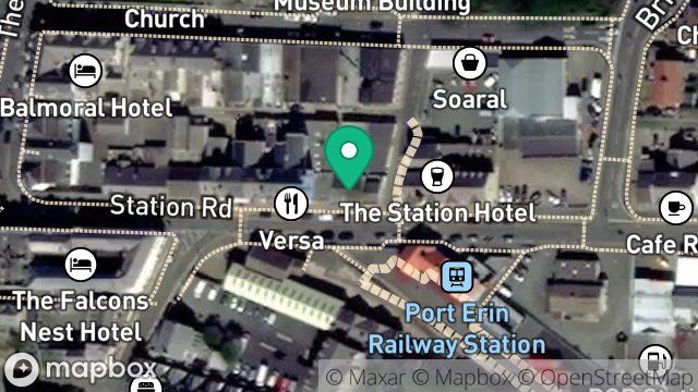 Map showing PORT HAIR INN, 21, STATION ROAD, PORT ERIN, ISLE OF MAN, IM9 6AE