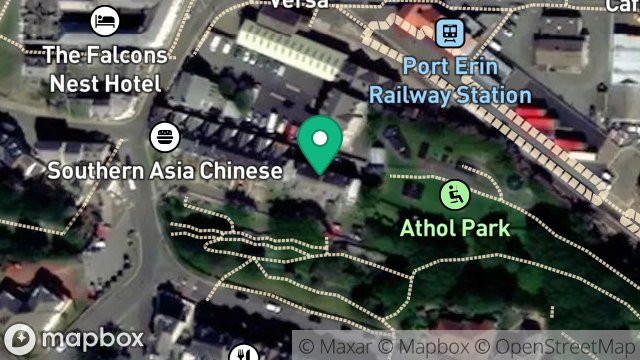 Map showing 9, GLENVIEW TERRACE, PORT ERIN, ISLE OF MAN, IM9 6HA