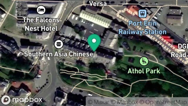 Map showing 8, GLENVIEW TERRACE, PORT ERIN, ISLE OF MAN, IM9 6HA