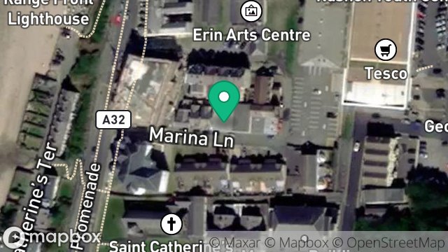 Map showing OFFICE STORE & PREMISES, MARINA LANE, PORT ERIN, ISLE OF MAN, IM9 6LB