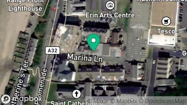 Map showing SEAMOUNT, MARINA LANE, PORT ERIN, ISLE OF MAN, IM9 6LB