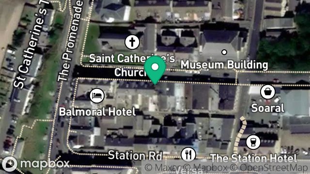 Map showing FLAT 1, 14, CHURCH ROAD, PORT ERIN, ISLE OF MAN, IM9 6AQ