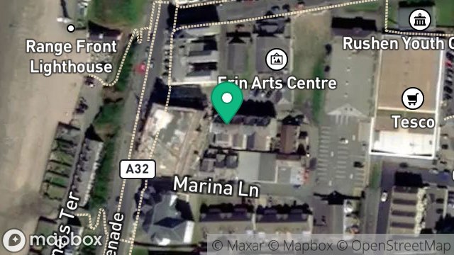 Map showing FLAT 1, 1, VICTORIA SQUARE, PORT ERIN, ISLE OF MAN, IM9 6LD
