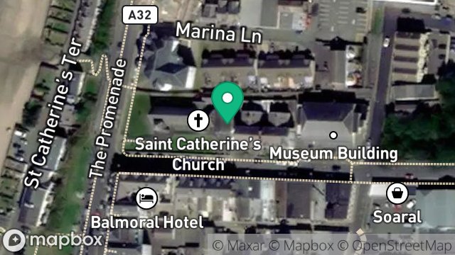 Map showing ST CATHERINES CHURCH HALL, CHURCH ROAD, PORT ERIN, ISLE OF MAN, IM9 6AH