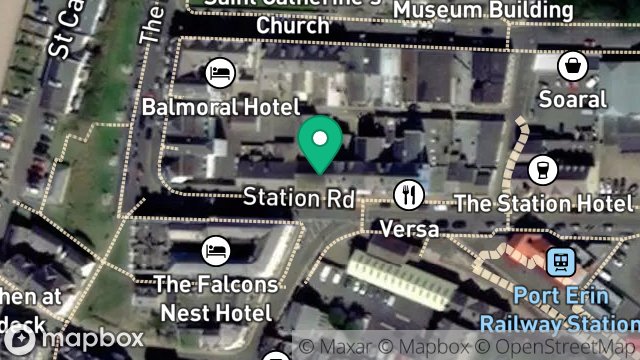 Map showing ISLE OF MAN BANK, STATION ROAD, PORT ERIN, ISLE OF MAN, IM9 6AE