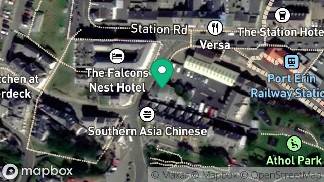 Map showing THE OLD POLICE STATION, STRAND ROAD, PORT ERIN, ISLE OF MAN, IM9 6HB