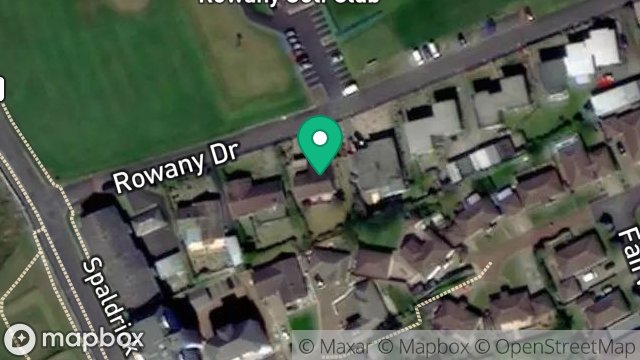 Map showing THE FAIRWAYS, ROWANY DRIVE, PORT ERIN, ISLE OF MAN, IM9 6LN