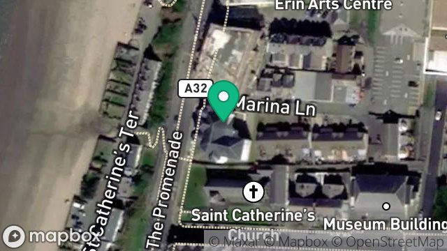 Map showing 1A EAGLE TOWERS, PROMENADE, PORT ERIN, ISLE OF MAN, IM9 6LA