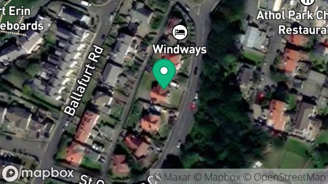 Map showing STONELEIGH, ST. GEORGES CRESCENT, PORT ERIN, ISLE OF MAN, IM9 6HR