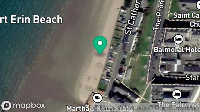 Map showing PORT ERIN BEACH, SHORE ROAD, PORT ERIN, ISLE OF MAN, IM9 6HH