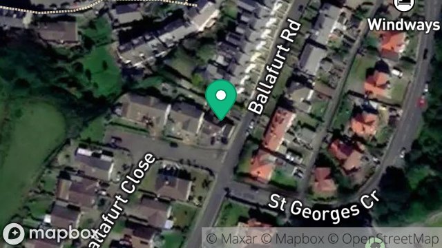 Map showing 1, BALLAFURT CLOSE, PORT ERIN, ISLE OF MAN, IM9 6HS