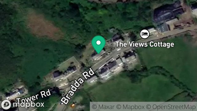 Map showing THIE NY BROUGH, BRADDA ROAD, PORT ERIN, ISLE OF MAN, IM9 6PR