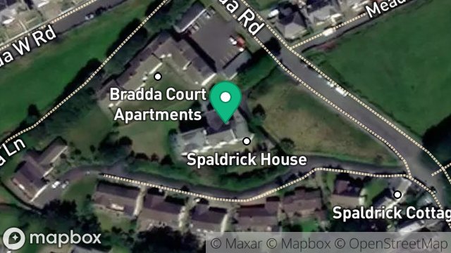Map showing SPALDRICK HOUSE, BRADDA ROAD, PORT ERIN, ISLE OF MAN, IM9 6PQ