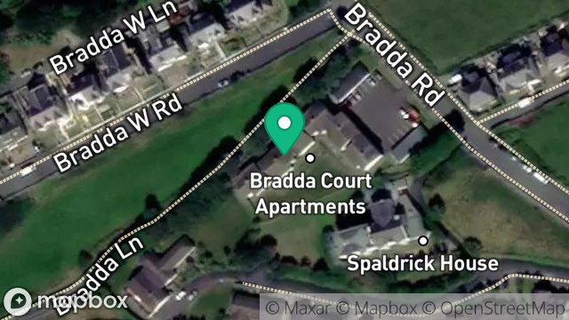 Map showing 4 BRADDA COURT, BRADDA ROAD, PORT ERIN, ISLE OF MAN, IM9 6PQ