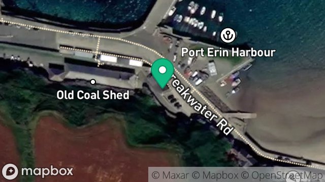 Map showing SHELTER & TOILETS, BREAKWATER ROAD, PORT ERIN, ISLE OF MAN, IM9 6JA