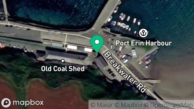 Map showing AREA ADJACENT TO PUBLIC CONVENIENCES, BREAKWATER ROAD, PORT ERIN, ISLE OF MAN, IM9 6JA