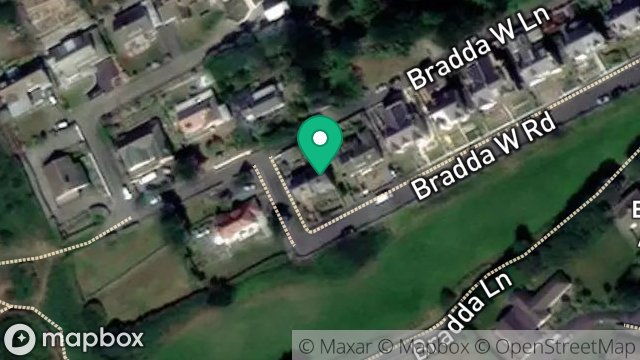 Map showing GLENGYLE, BRADDA WEST ROAD, PORT ERIN, ISLE OF MAN, IM9 6PL