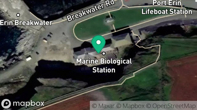 Map showing MARINE BIOLOGICAL STATION, BREAKWATER ROAD, PORT ERIN, ISLE OF MAN, IM9 6JA