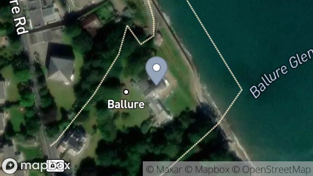 Map showing BALLURE, BALLURE PROMENADE, RAMSEY, ISLE OF MAN, IM8 1NN