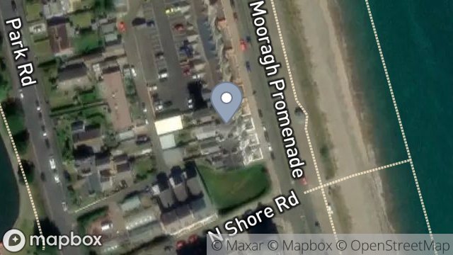 Map showing FLAT 1, CLYBANE, MOORAGH PROMENADE, RAMSEY, ISLE OF MAN, IM8 3BA