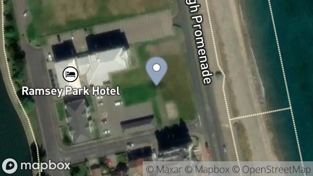 Map showing LAND AT CORNER OF PREMIER ROAD AND MOORAGH PROMENADE, PREMIER ROAD, RAMSEY, ISLE OF MAN, IM8 3AU
