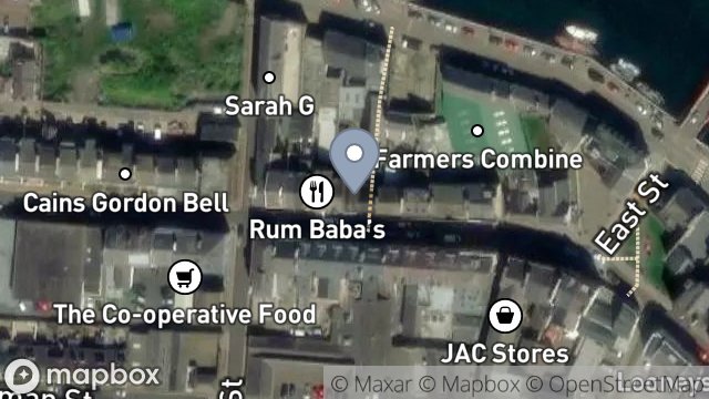 Map showing BRIDGE BOOKSHOP, 62, PARLIAMENT STREET, RAMSEY, ISLE OF MAN, IM8 1AJ