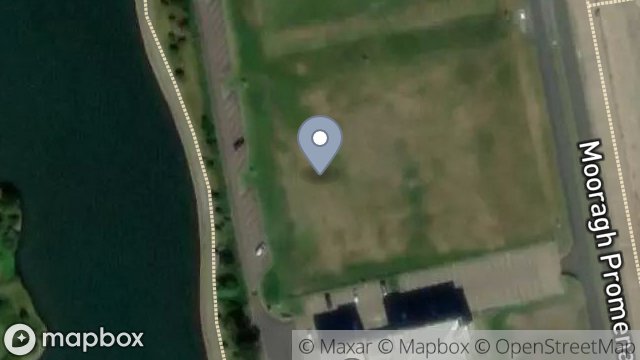 Map showing LAND OFF, MOORAGH PROMENADE, RAMSEY, ISLE OF MAN, IM8 3AR