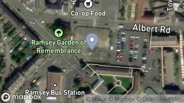 Map showing ALBERT ROAD SCHOOL, ALBERT ROAD, RAMSEY, ISLE OF MAN, IM8 2EJ