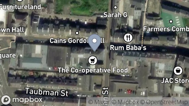 Map showing MANX CO-OPERATIVE (CWS) LTD, 75, PARLIAMENT STREET, RAMSEY, ISLE OF MAN, IM8 1AQ