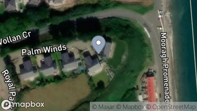 Map showing PALM WINDS, THE VOLLAN, RAMSEY, ISLE OF MAN, IM8 3UJ