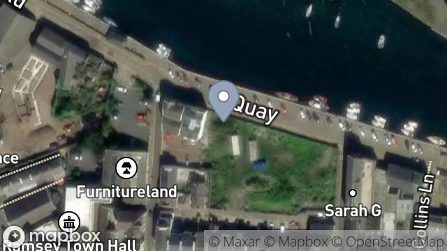 Map showing COALYARD AND PREMISES, 33, WEST QUAY, RAMSEY, ISLE OF MAN, IM8 1DD