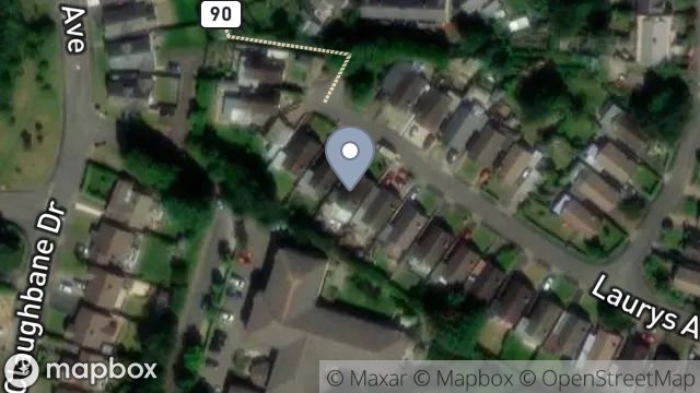 Map showing 19, LAURYS AVENUE, RAMSEY, ISLE OF MAN, IM8 2HE