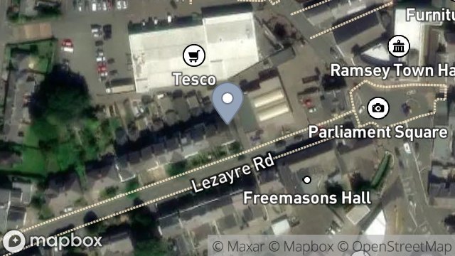 Map showing 2, ALBION TERRACE, RAMSEY, ISLE OF MAN, IM8 2LW