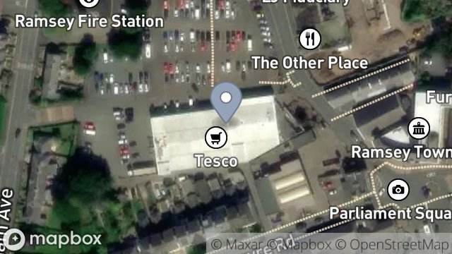 Map showing SUPERMARKET, BOWRING ROAD, RAMSEY, ISLE OF MAN, IM8 2LL