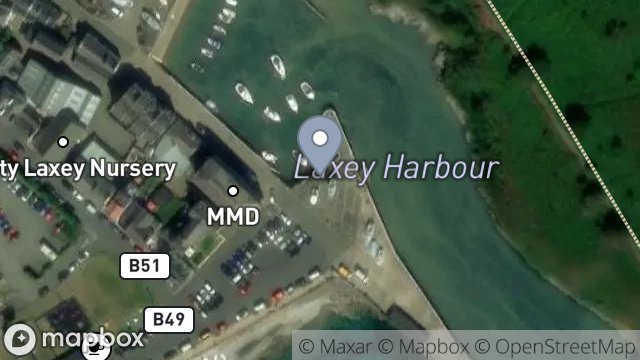 Map showing BOAT PARK, TENT ROAD, LAXEY, ISLE OF MAN, IM4 7DB
