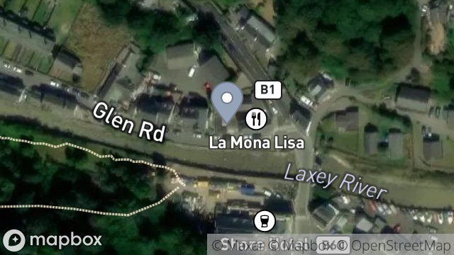 Map showing LAXEY LAUNDRY, GLEN ROAD, LAXEY, ISLE OF MAN, IM4 7AB