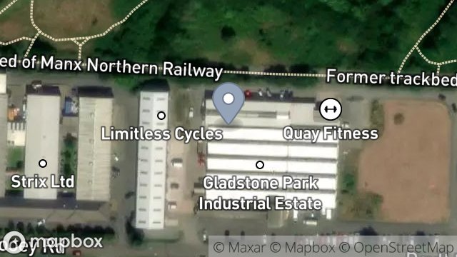 Map showing UNIT 6, GLADSTONE PARK INDUSTRIAL ESTATE, RAMSEY, ISLE OF MAN, IM8 2LA