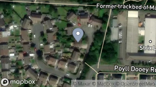 Map showing 3, GREENLANDS VIEW, RAMSEY, ISLE OF MAN, IM8 2PB