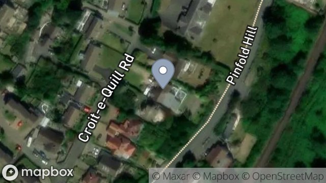 Map showing THIE VOOINJER VEG, CROIT-E-QUILL ROAD, LAXEY, ISLE OF MAN, IM4 7JG