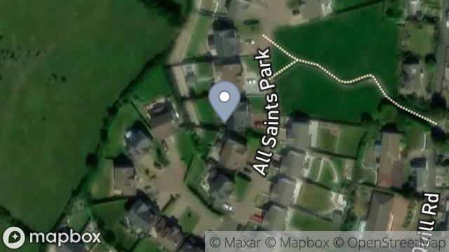 Map showing FIELDS 612376 - 612415 - 612416 ADJACENT TO ALL SAINTS PARK OFF, LONAN CHURCH ROAD, LAXEY, ISLE OF MAN, IM4 7LG
