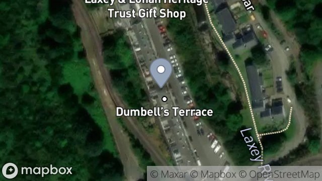 Map showing 11, DUMBELLS TERRACE, LAXEY, ISLE OF MAN, IM4 7NY