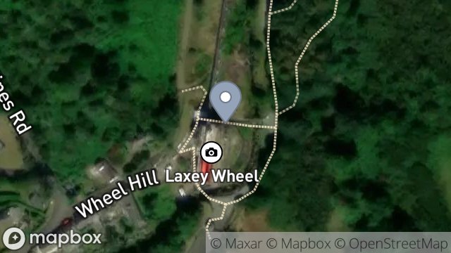 Map showing LAXEY WHEEL, WHEEL HILL, LAXEY, ISLE OF MAN, IM4 7NL