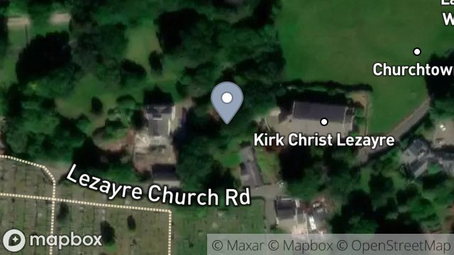 Map showing FIELD 132150, LEZAYRE CHURCH ROAD, CHURCHTOWN, RAMSEY, ISLE OF MAN, IM7 2AN