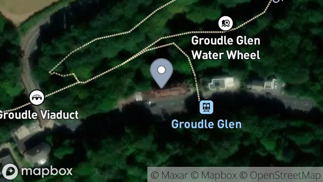 Map showing GROUDLE GLEN HOTEL, KING EDWARD ROAD, ONCHAN, ISLE OF MAN, IM3 2JY