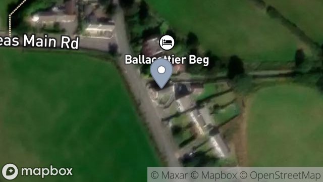 Map showing BALLAKANEEN CHAPEL, ANDREAS ROAD, ANDREAS, ISLE OF MAN, IM7 4EN