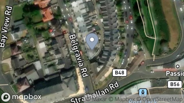 Map showing FLAT 1, 2, BELGRAVIA ROAD, ONCHAN, ISLE OF MAN, IM3 1HJ