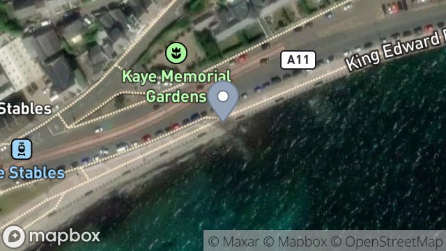 Map showing SEA WALL, QUEENS PROMENADE, DOUGLAS, ISLE OF MAN, IM2 4NR