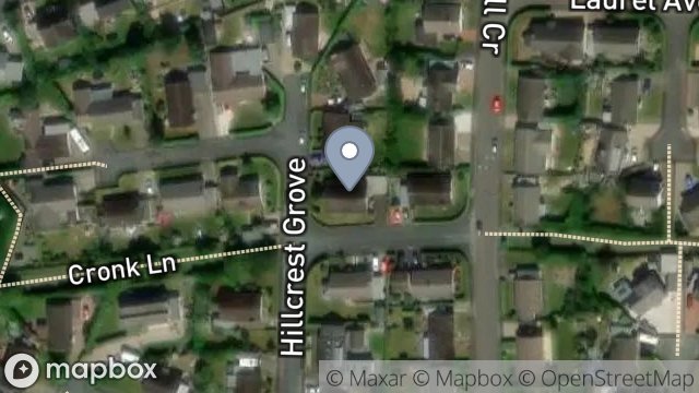Map showing 4, HILLCREST GROVE, ONCHAN, ISLE OF MAN, IM3 3HY